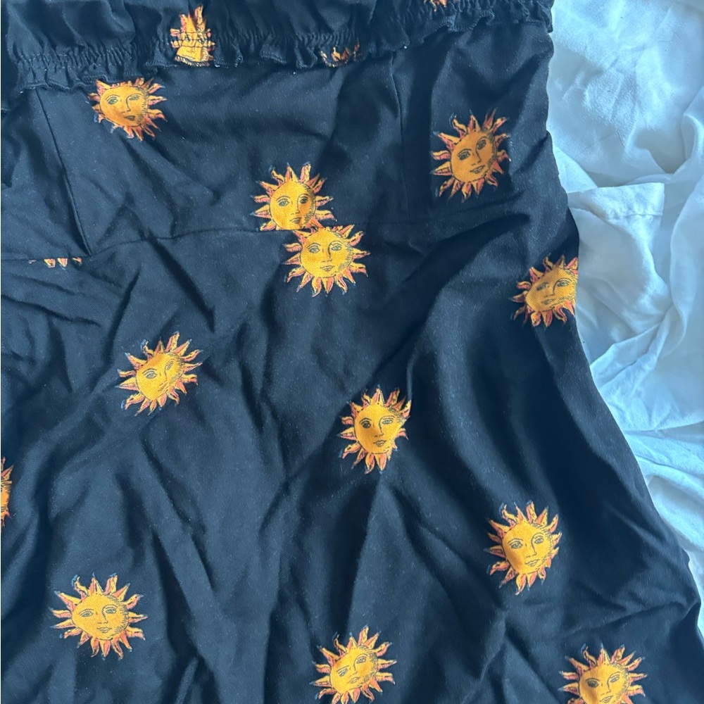 Black Sunflower Print Dress Urban Outfitters - Picture 3 of 7
